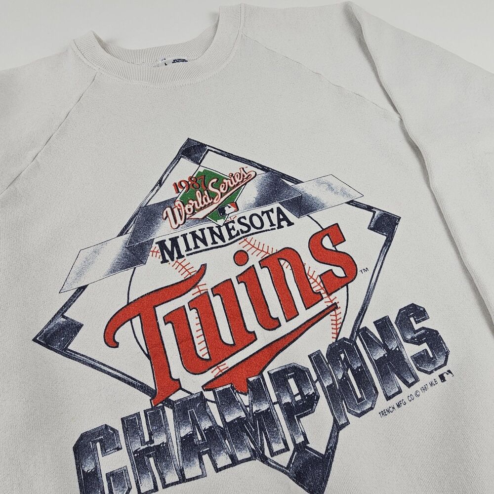 Vintage 1987 Minnesota Twins World Series Champions Sweatshirt MLB Large USA